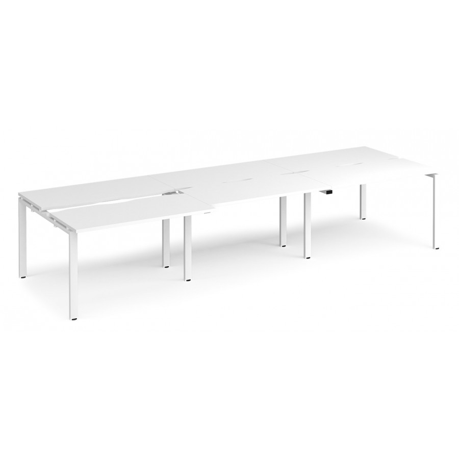 Adapt 1200mm Deep Sliding Top Triple Back to Back Bench Desk